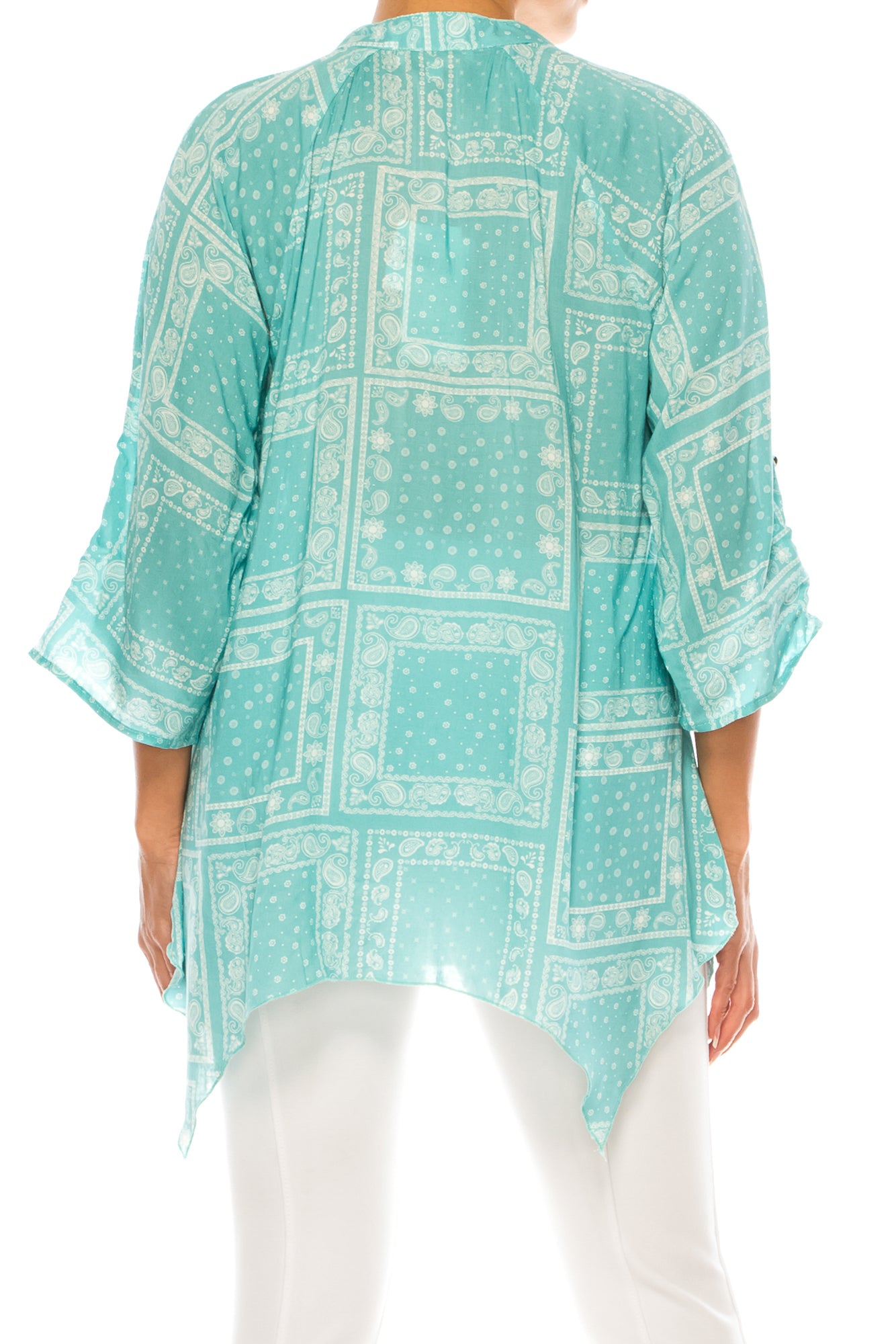 Grand & Greene 3/4 Sleeve Button Down Top
