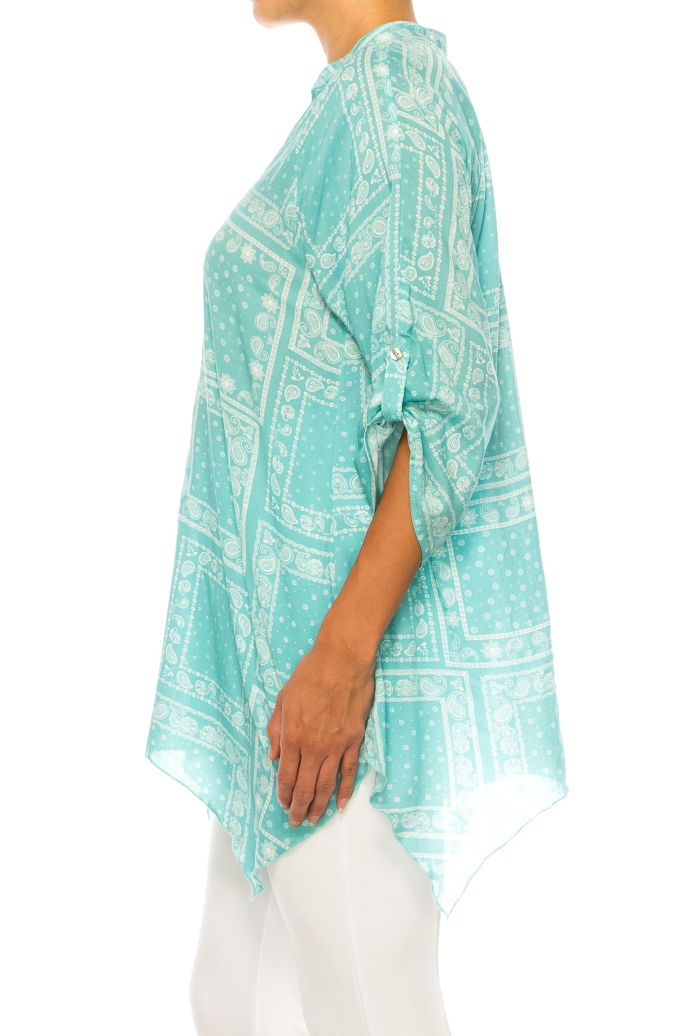 Grand & Greene 3/4 Sleeve Button Down Top