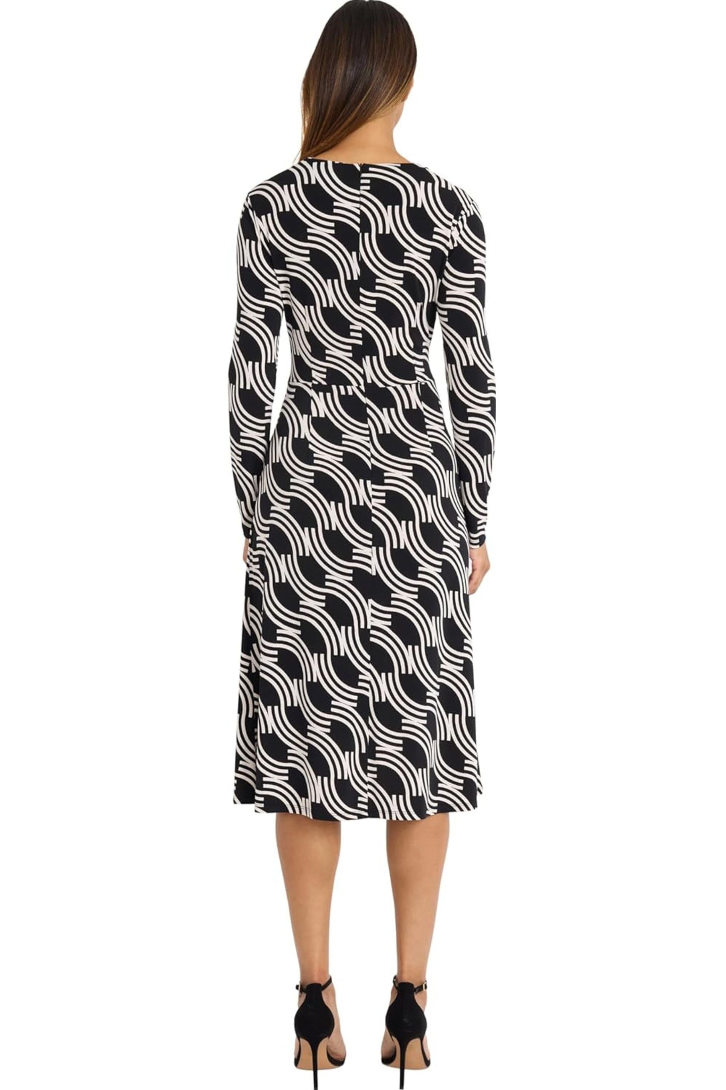 Maggy London Multi Print Fit & Flare Midi Dress