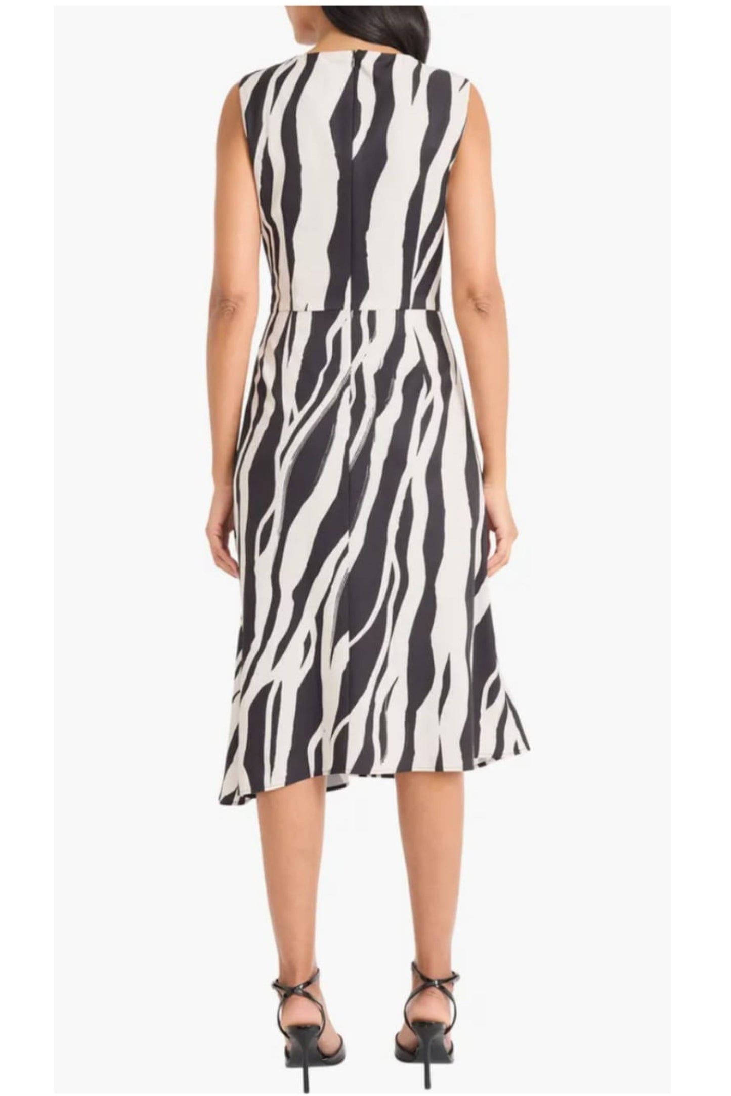 Maggy London Multi Print A-Line Midi Dress
