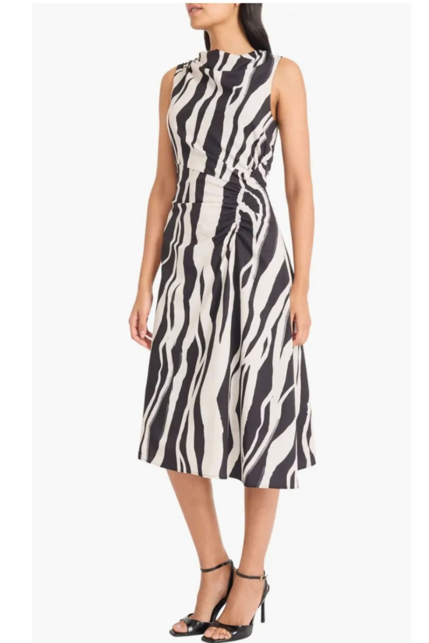 Maggy London Multi Print A-Line Midi Dress