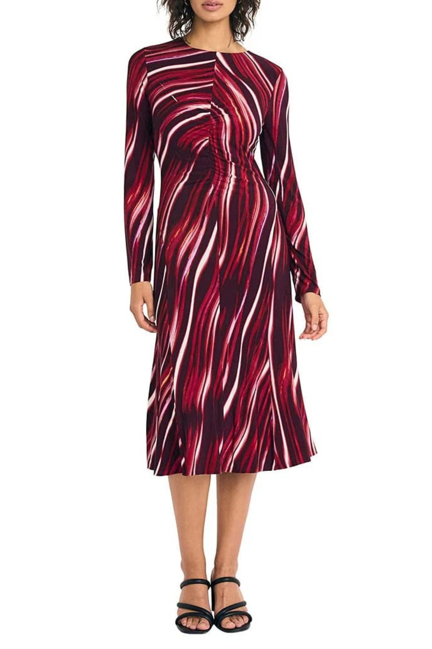 Maggy London Multi Color A-Line Midi Dress
