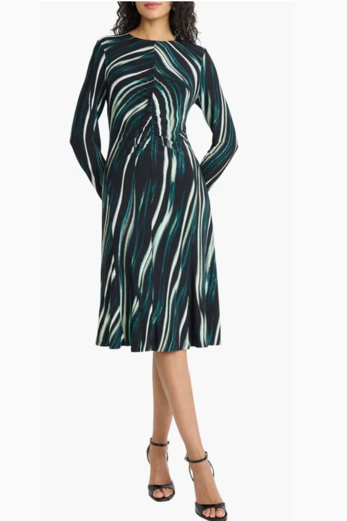 Maggy London Multi Color A-Line Midi Dress