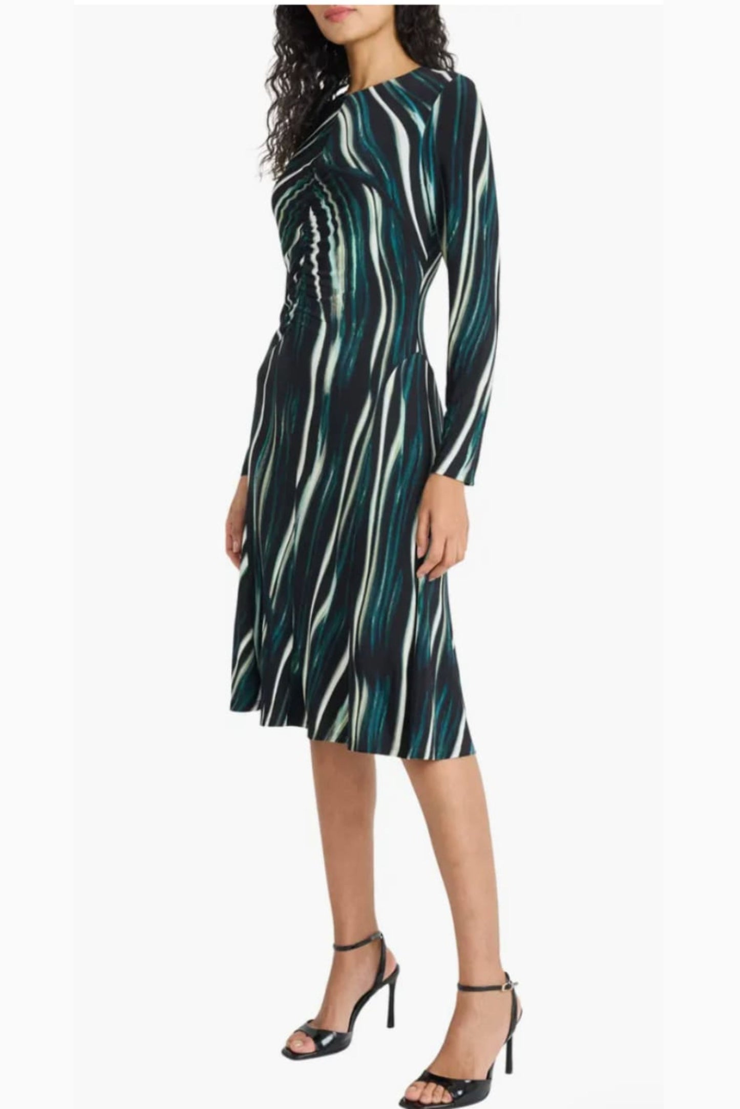 Maggy London Multi Color A-Line Midi Dress