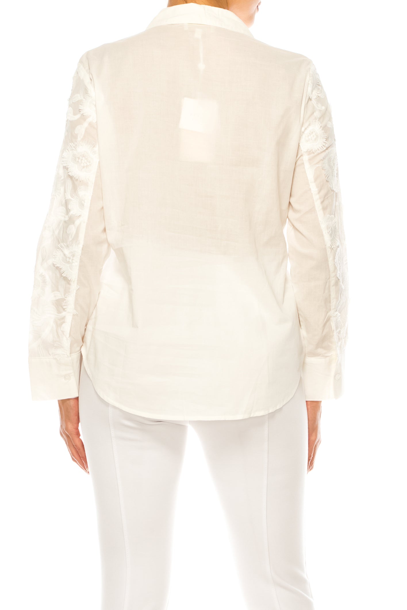 Hester & Orchard Embroidered Button Down Top
