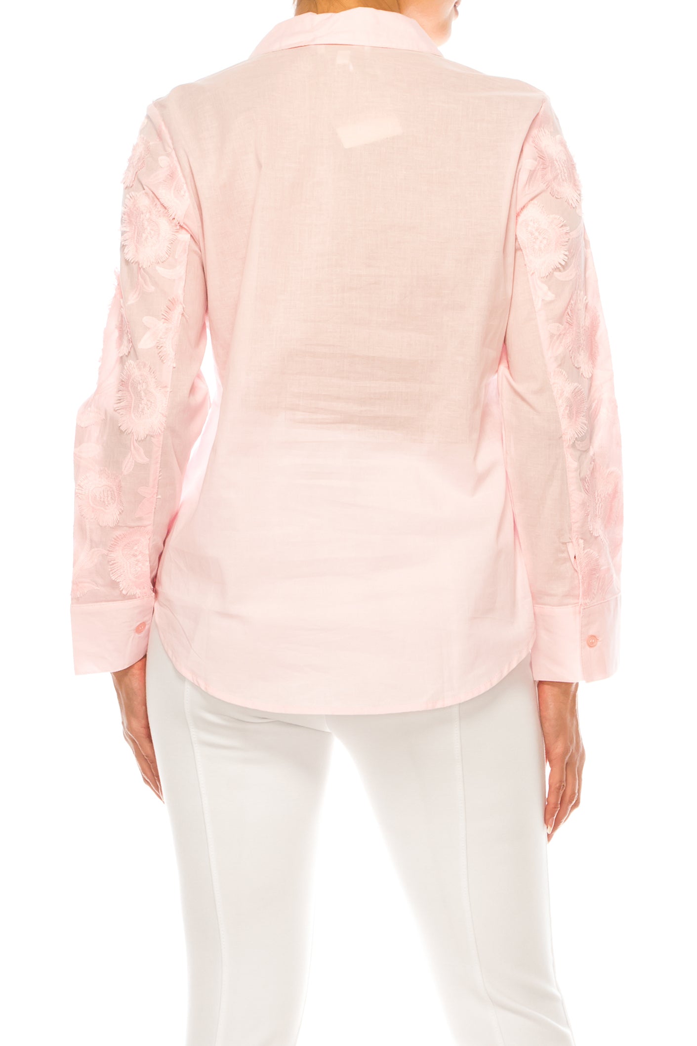 Hester & Orchard Embroidered Button Down Top
