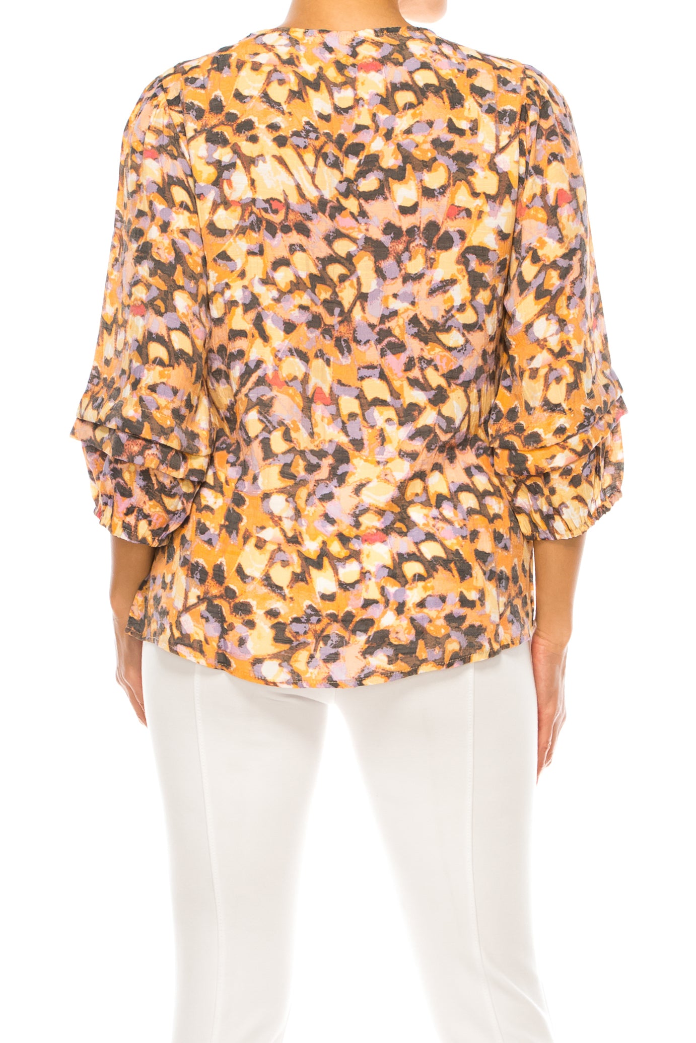 Hope & Harlow Printed 3/4 Sleeve Top