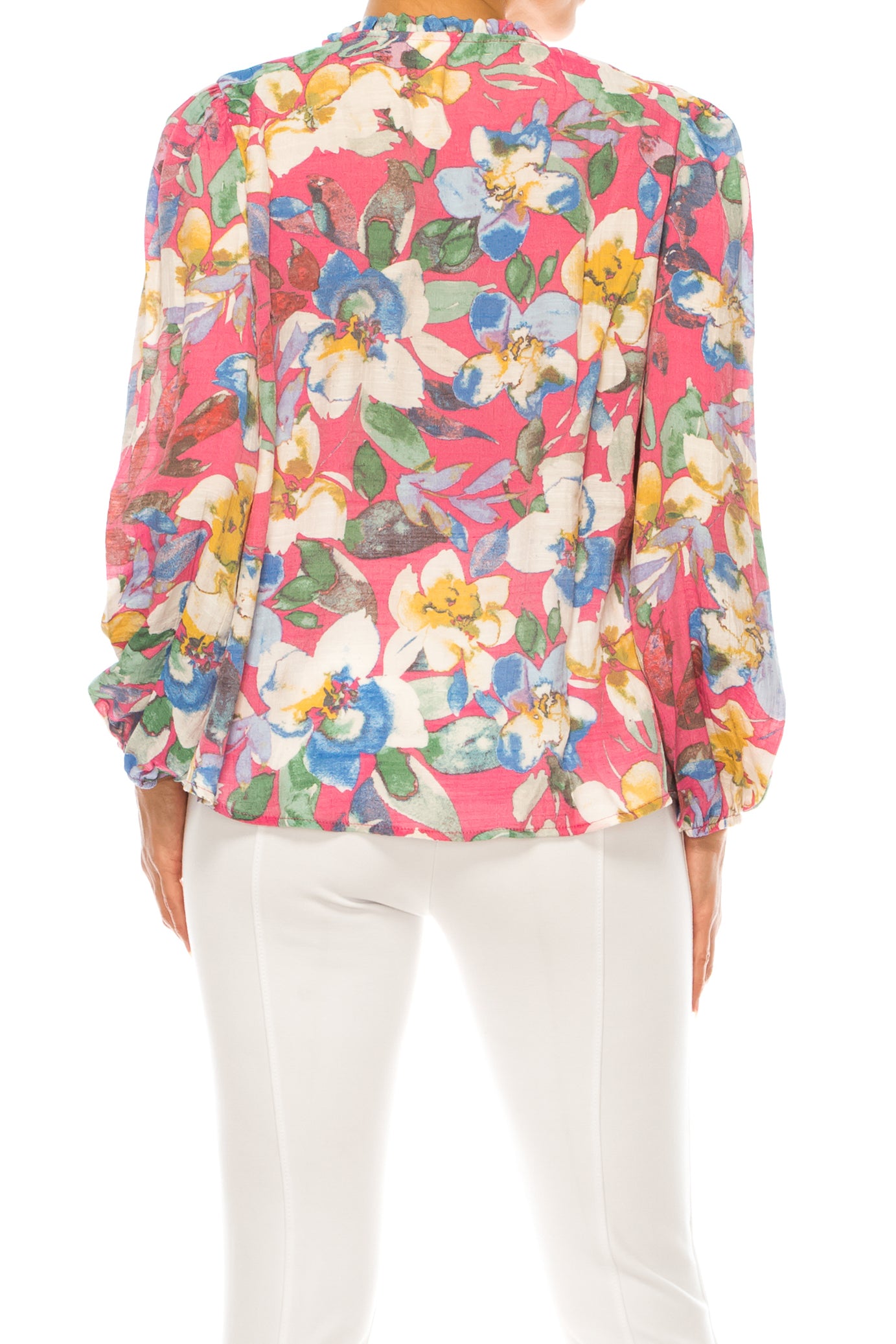 Hope & Harlow Floral Print Peasant Top