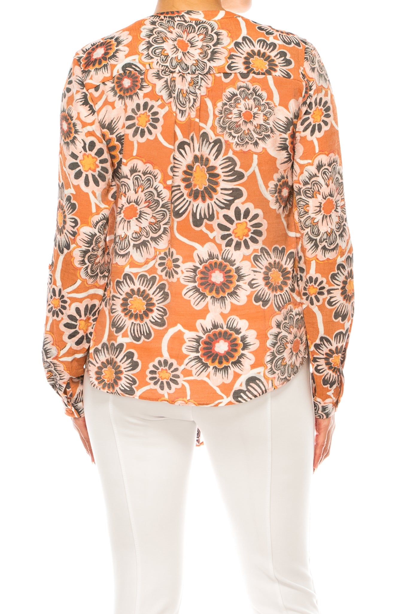 Hope & Harlow Printed Button Down Top