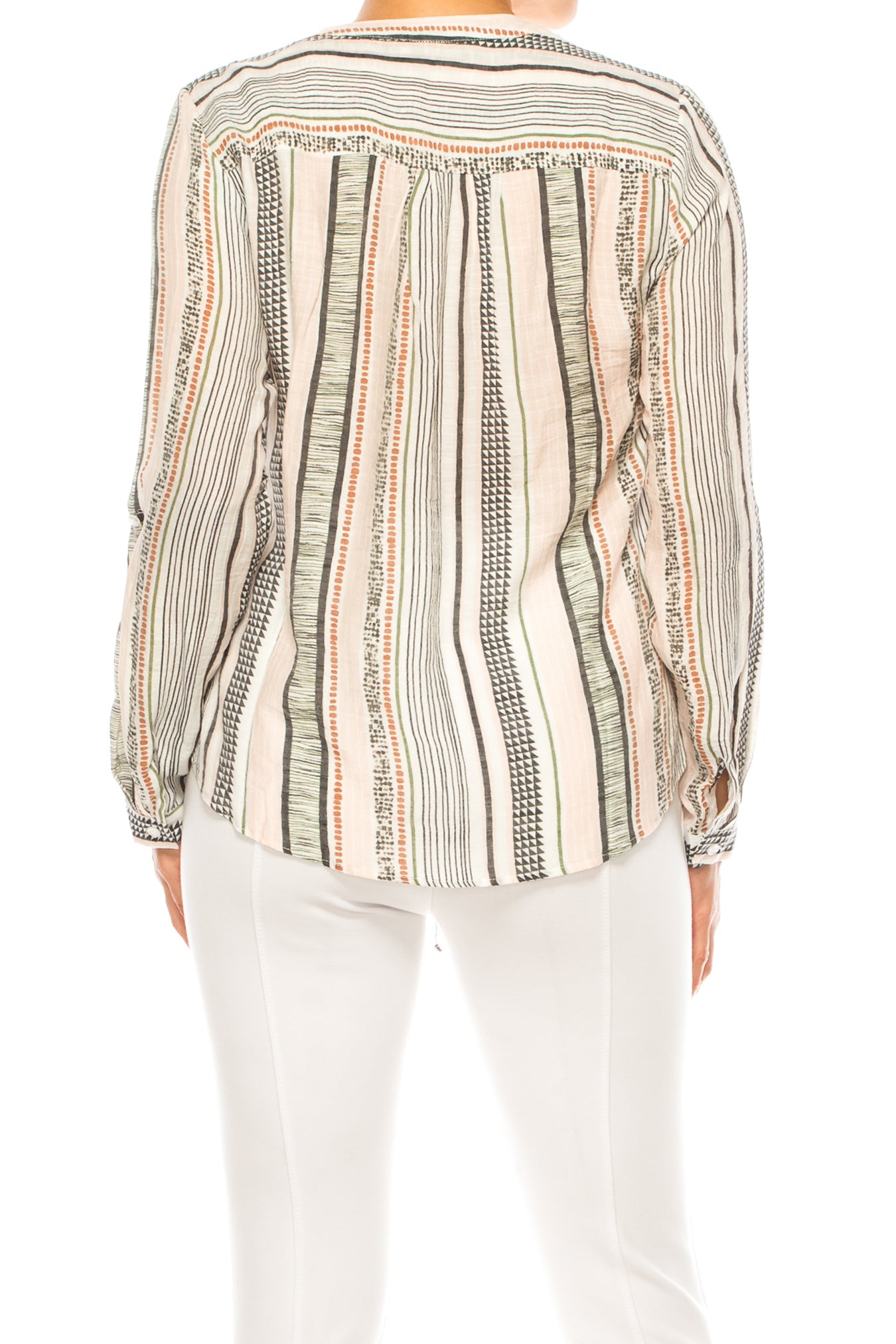 Hope & Harlow Printed Button Down Top