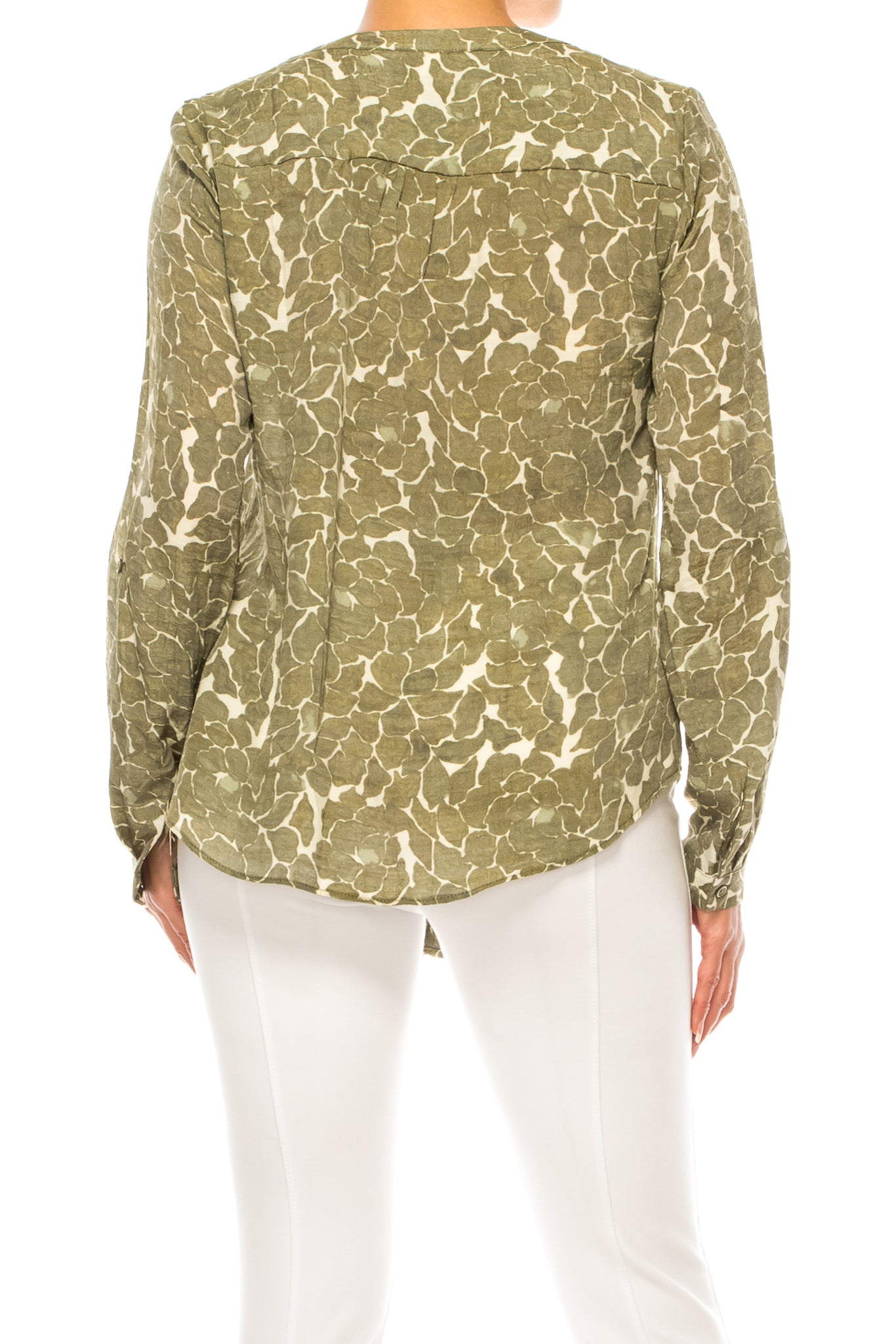 Hope & Harlow Printed Button Down Top
