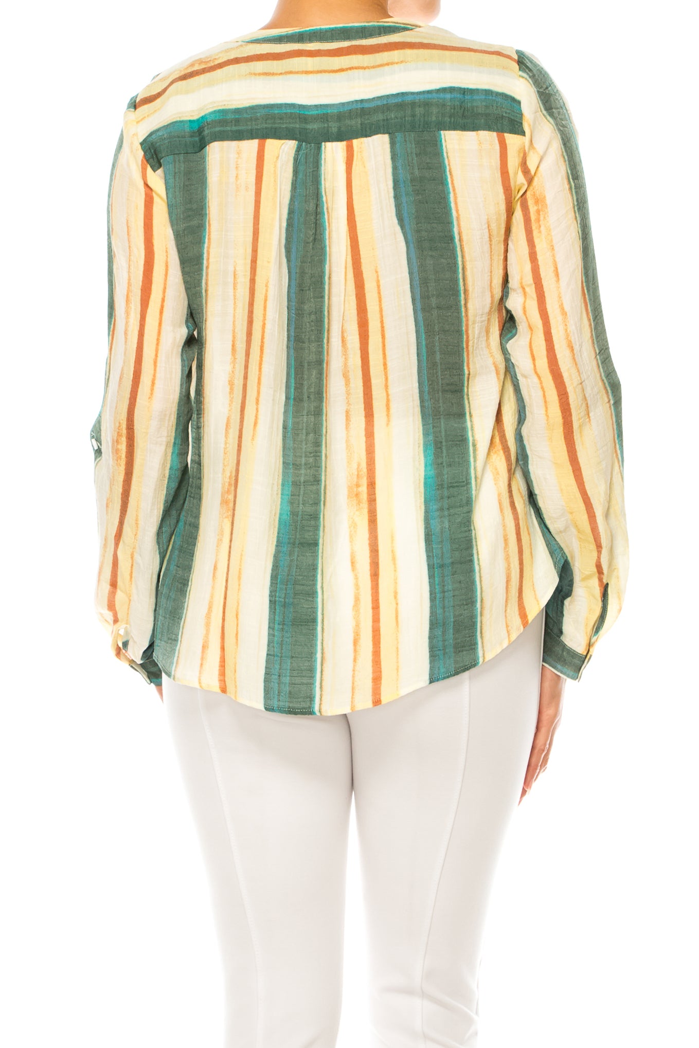 Hope & Harlow Printed Button Down Top