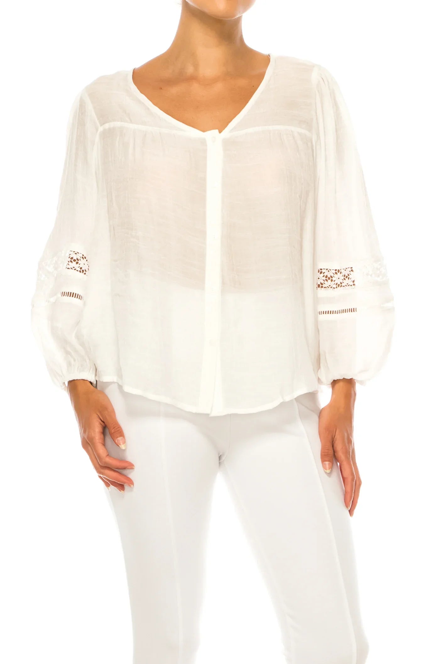 Hope & Harlow Long Sleeve Peasant Top – New Yorker's Apparel