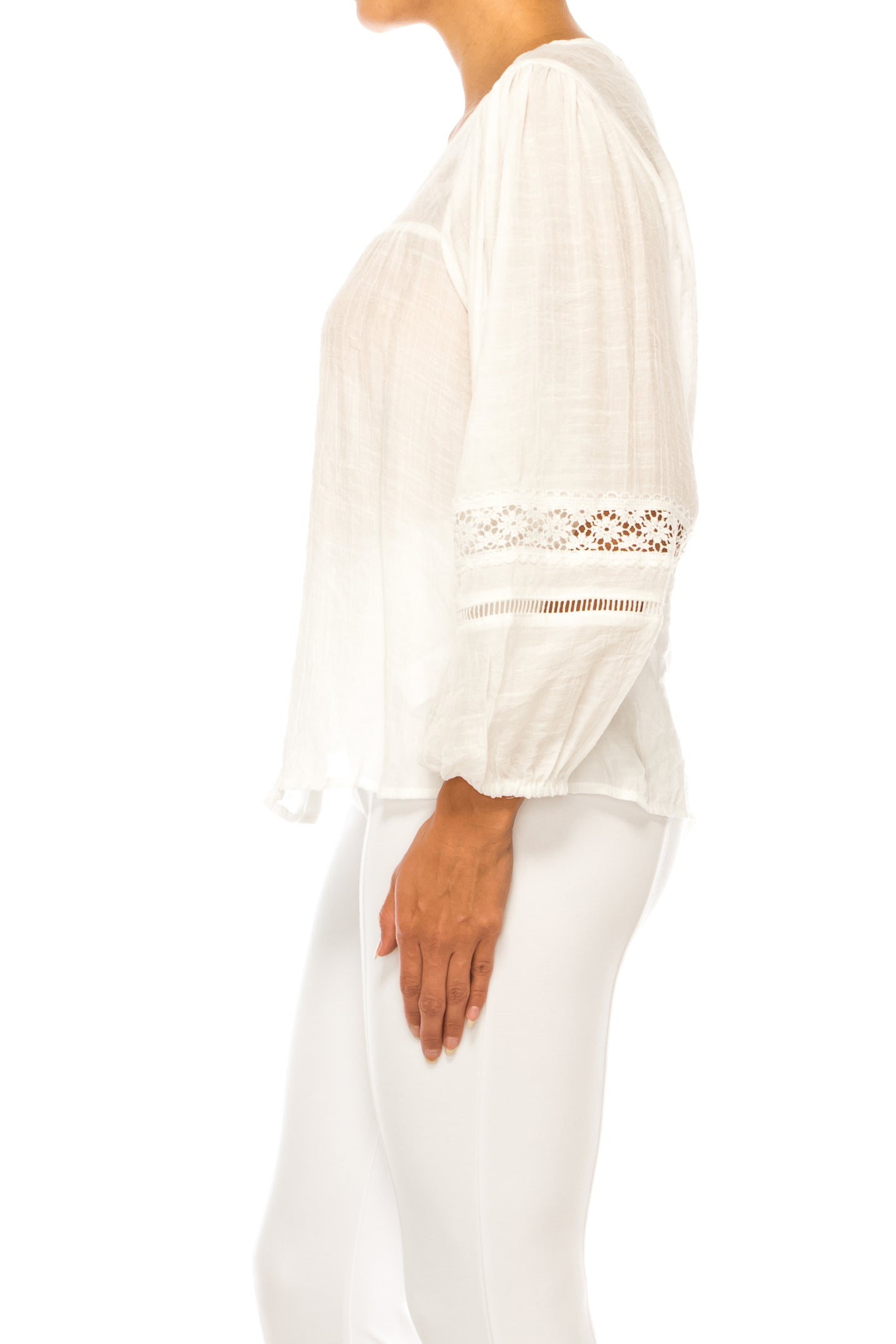 Hope & Harlow Long Sleeve Peasant Top