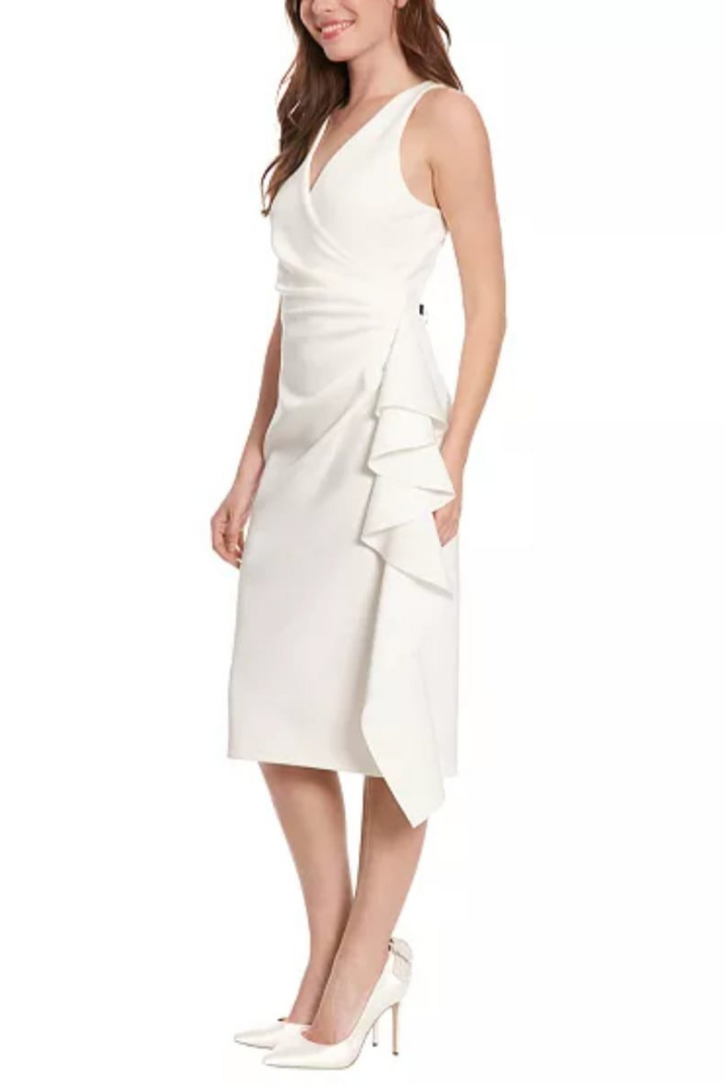 Ivy & Blu Ivory Sleeveless Sheath Party Dress – New Yorker's Apparel