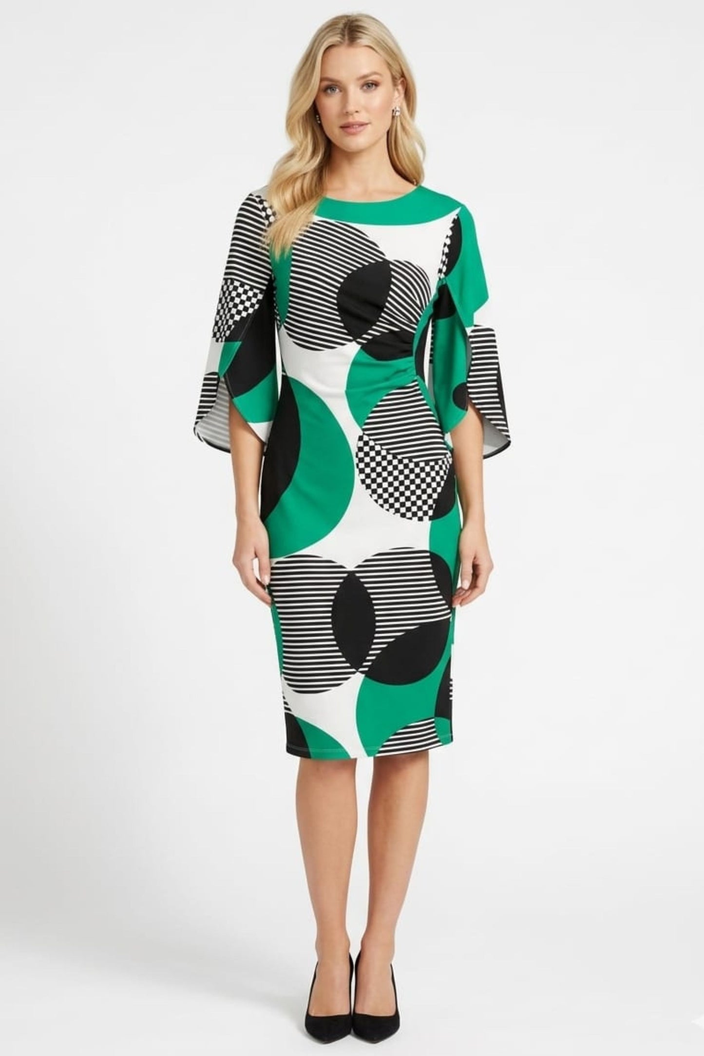 Jessica Rose Split Sleeve Sheath Day Dress