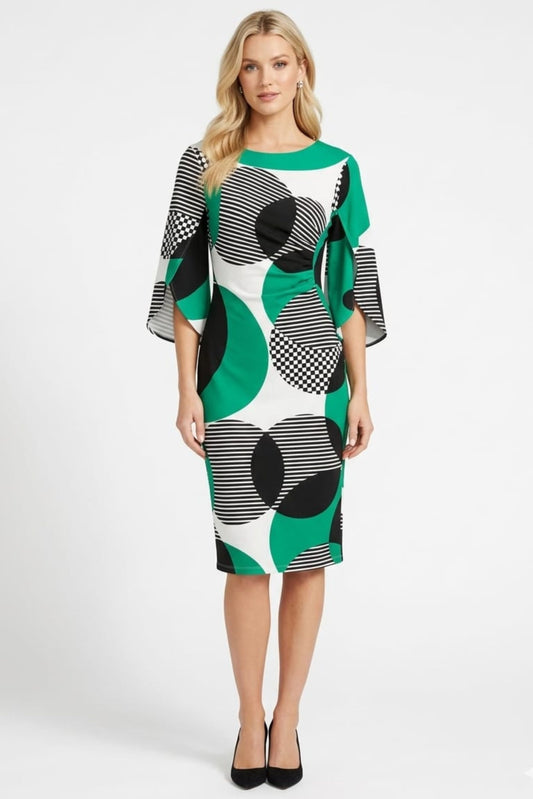 Jessica Rose Split Sleeve Sheath Day Dress