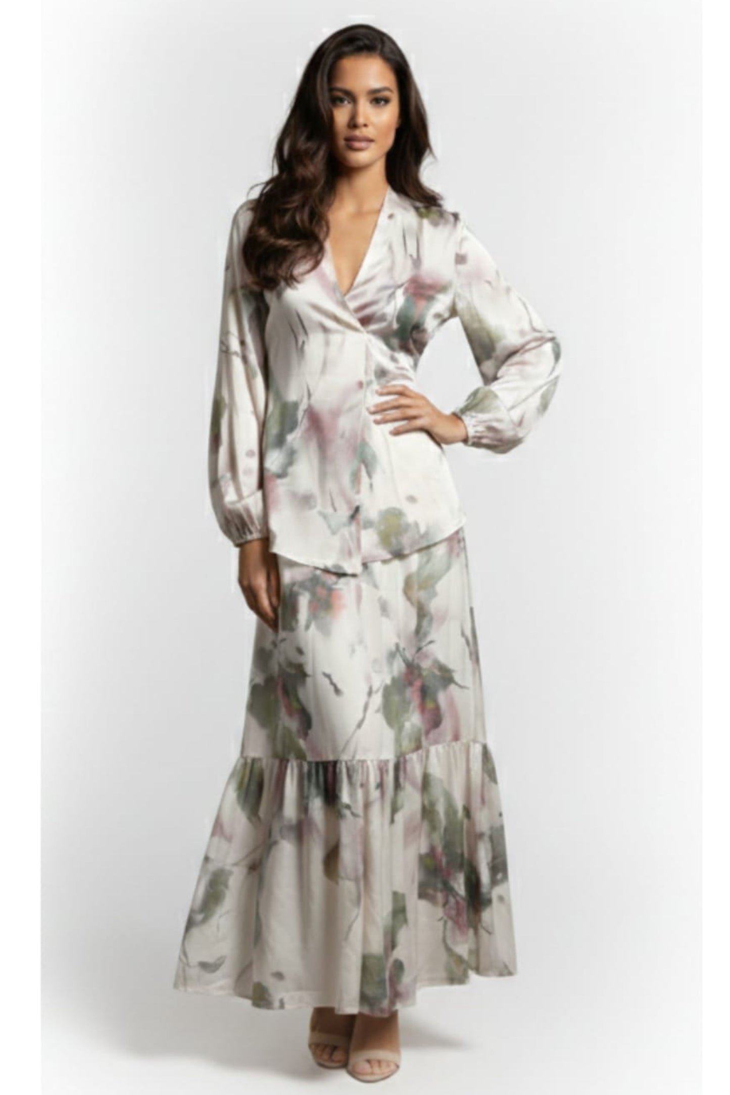 LOLA Two Piece Silk Skirt Set