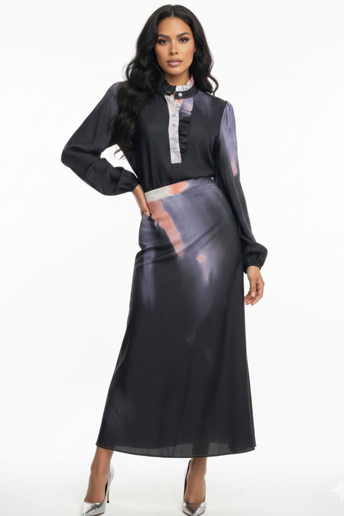 LOLA Two Piece Silk Skirt Set