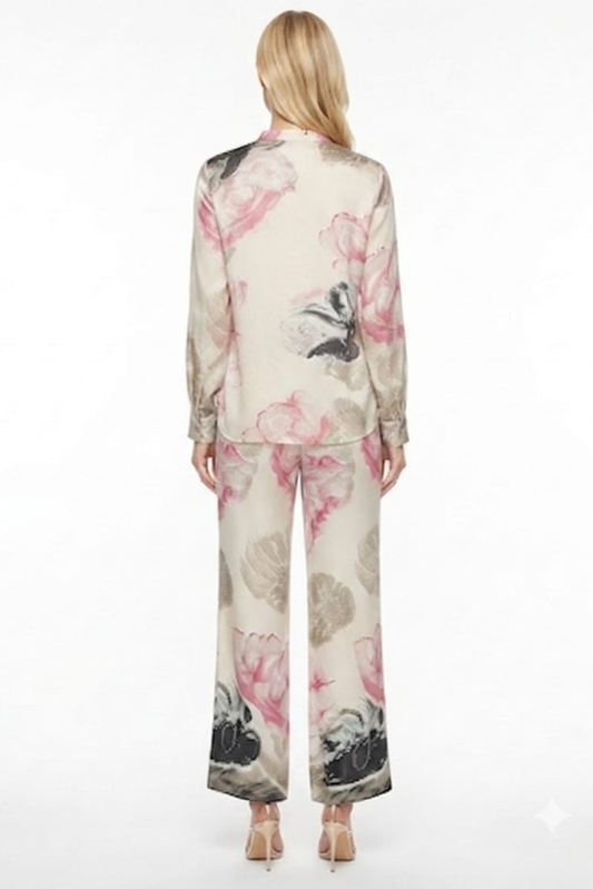 Lola Long-Sleeve Wide-Leg Pants Set