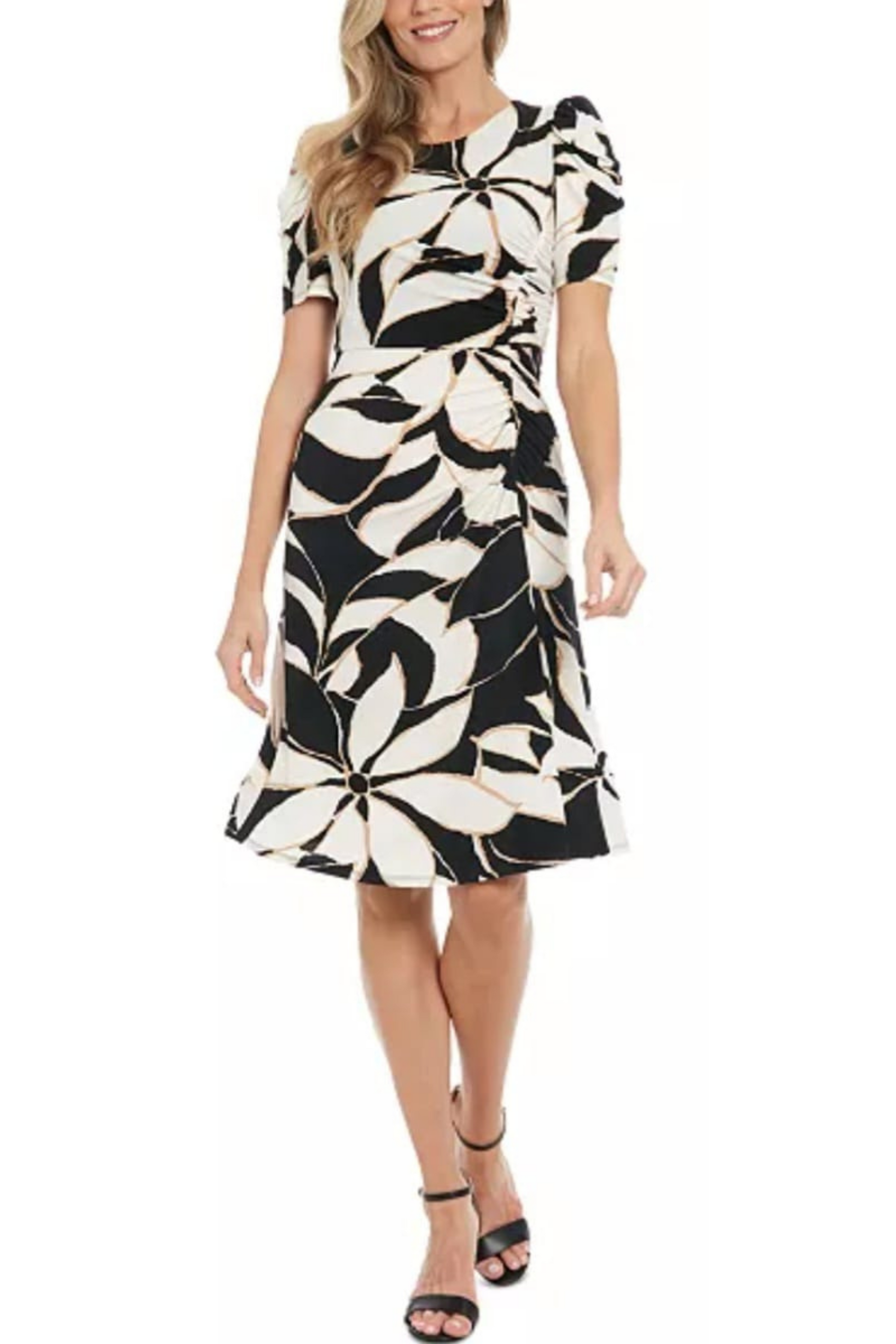 London Times Floral Print Fit & Flare Dress – New Yorker's Apparel