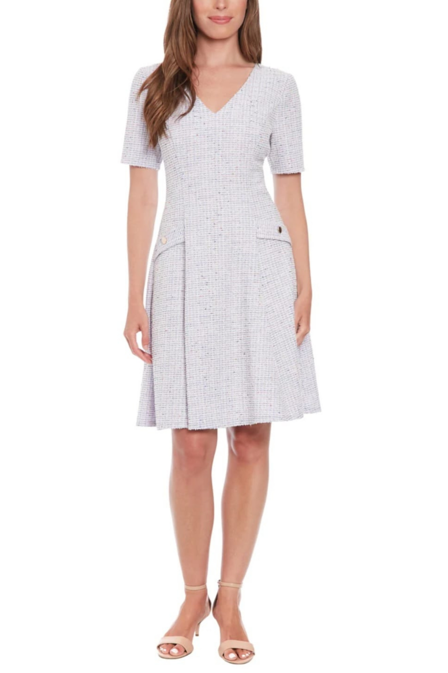 London Times Tweed A-Line Dress