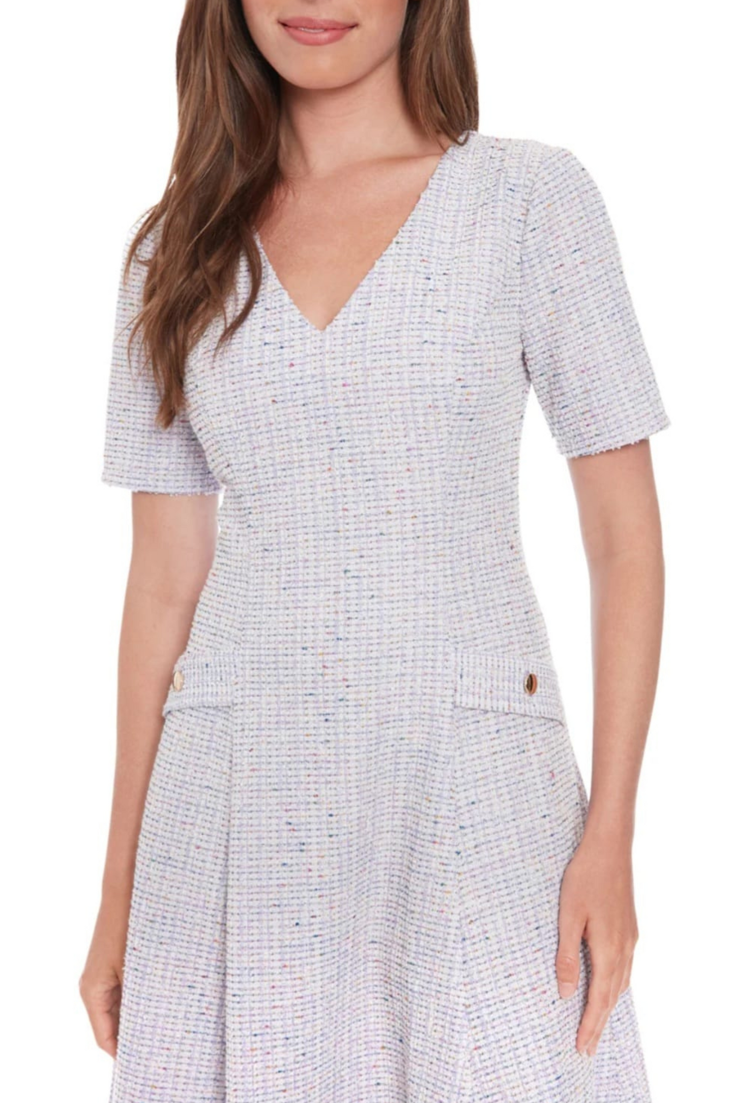 London Times Tweed A-Line Dress