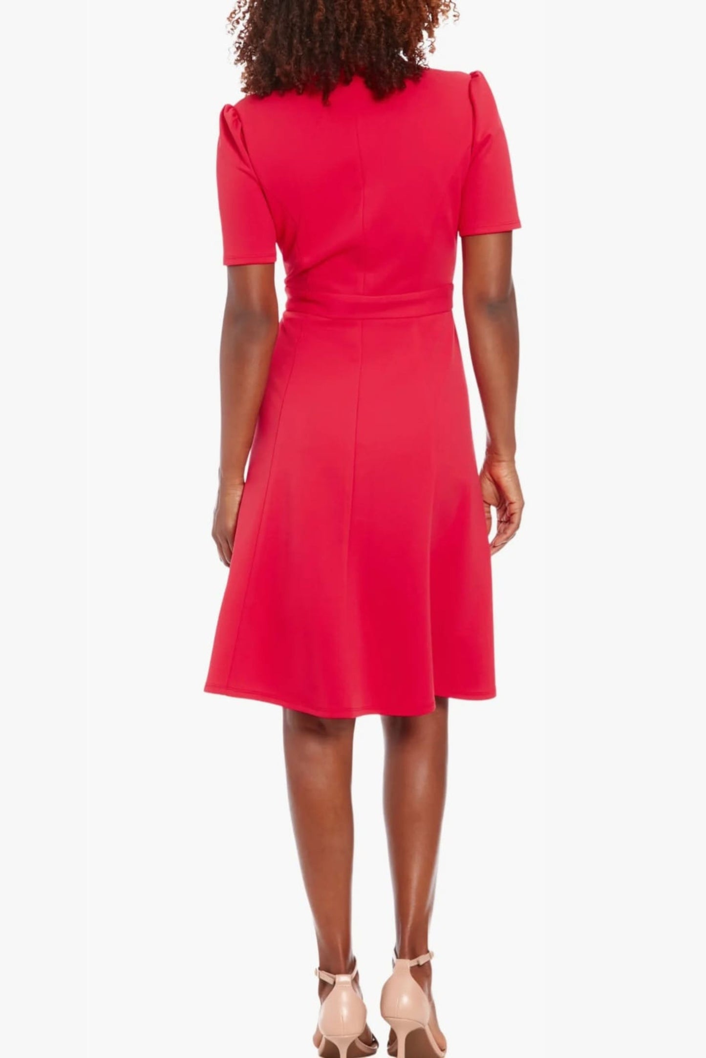 London Times Short Sleeve A-Line Dress