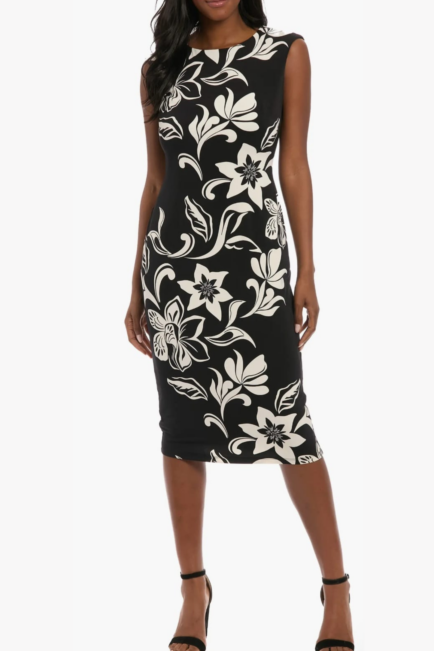 London Times Floral Print Sheath Dress