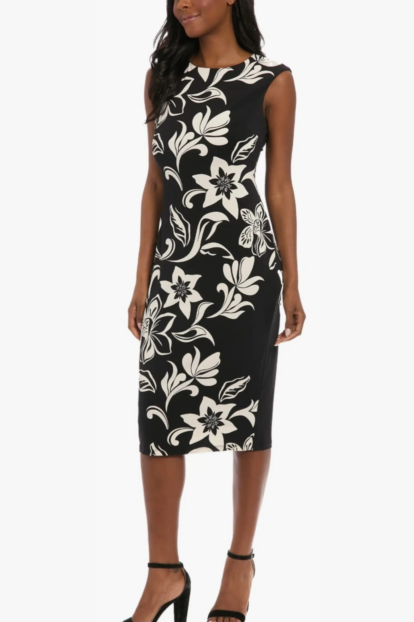 London Times Floral Print Sheath Dress