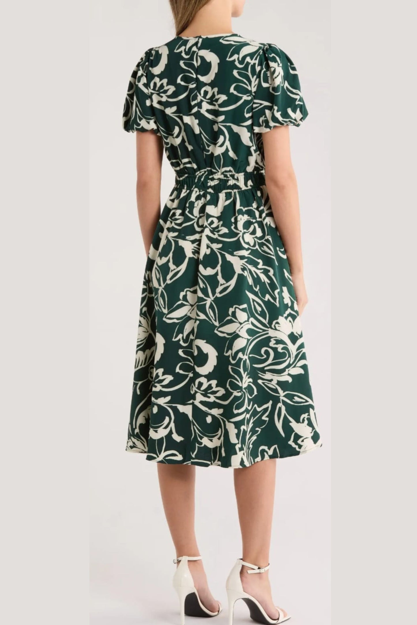 London Times Paisley Print A-Line Midi Dress