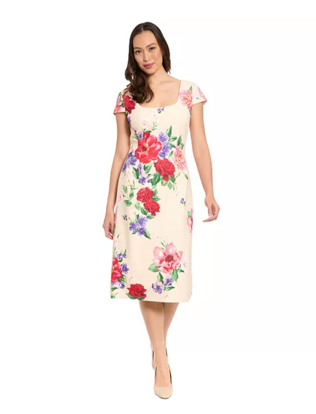 London Times Floral Halter Maxi Dress