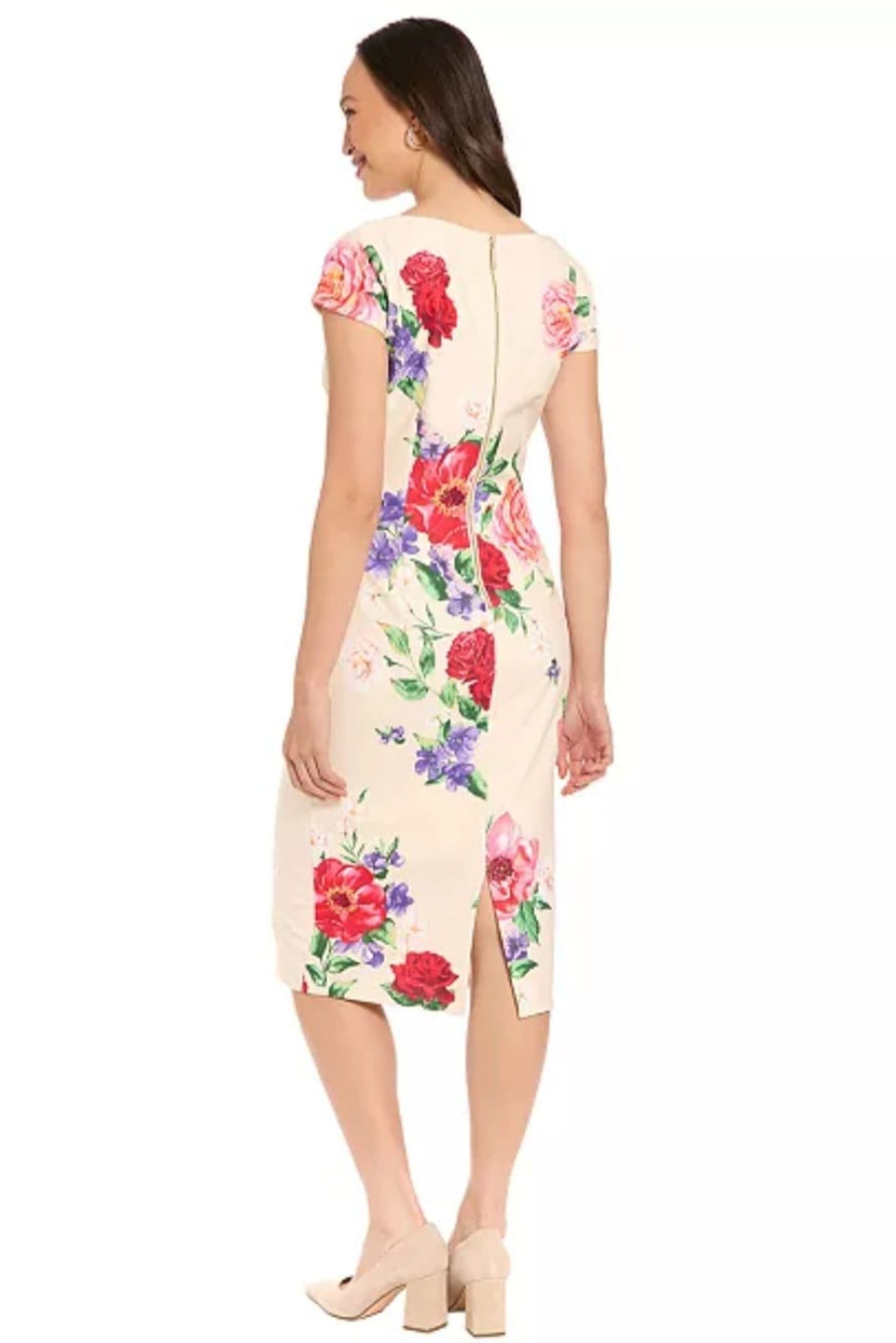 London Times Floral Halter Maxi Dress
