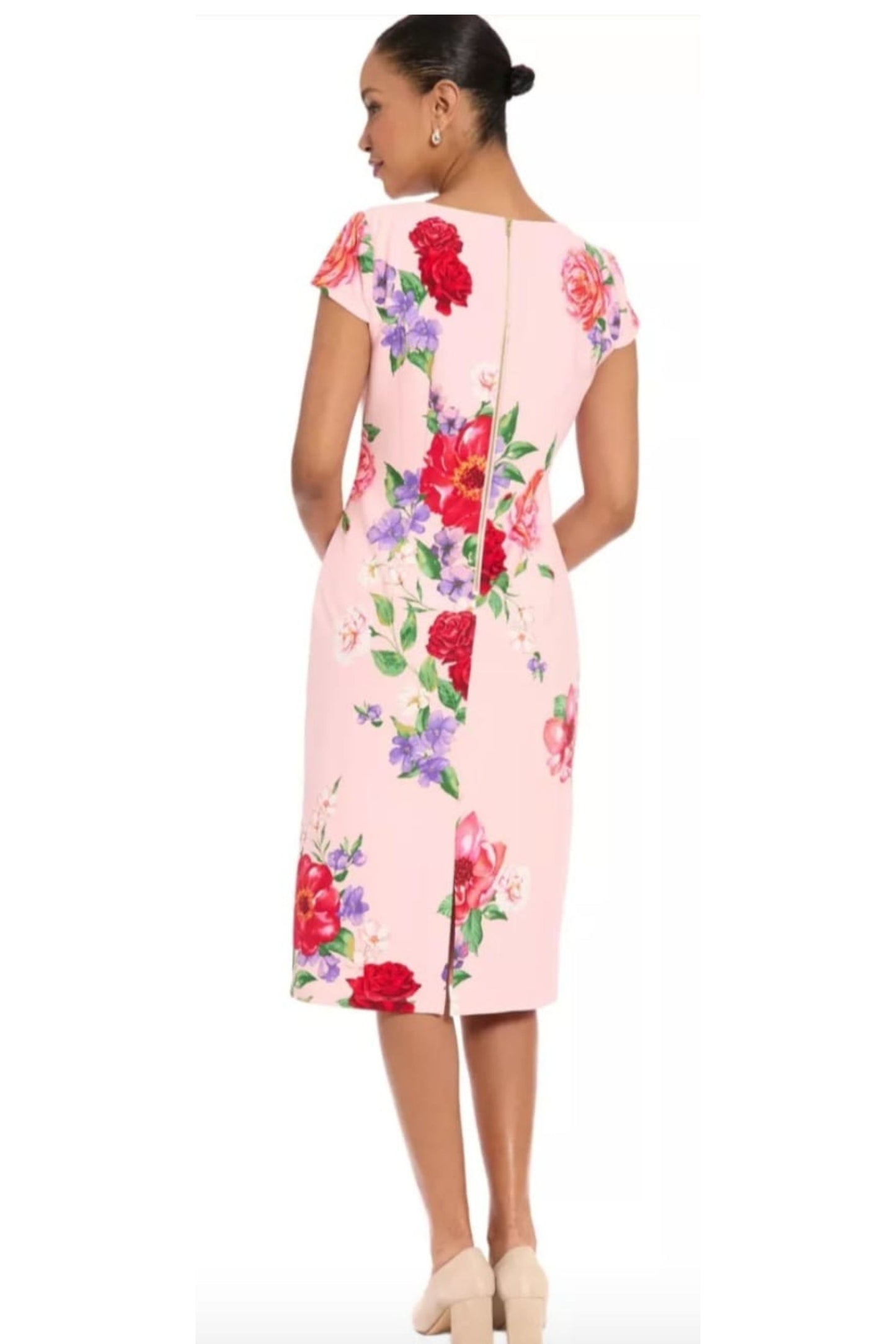 London Times Floral Halter Maxi Dress