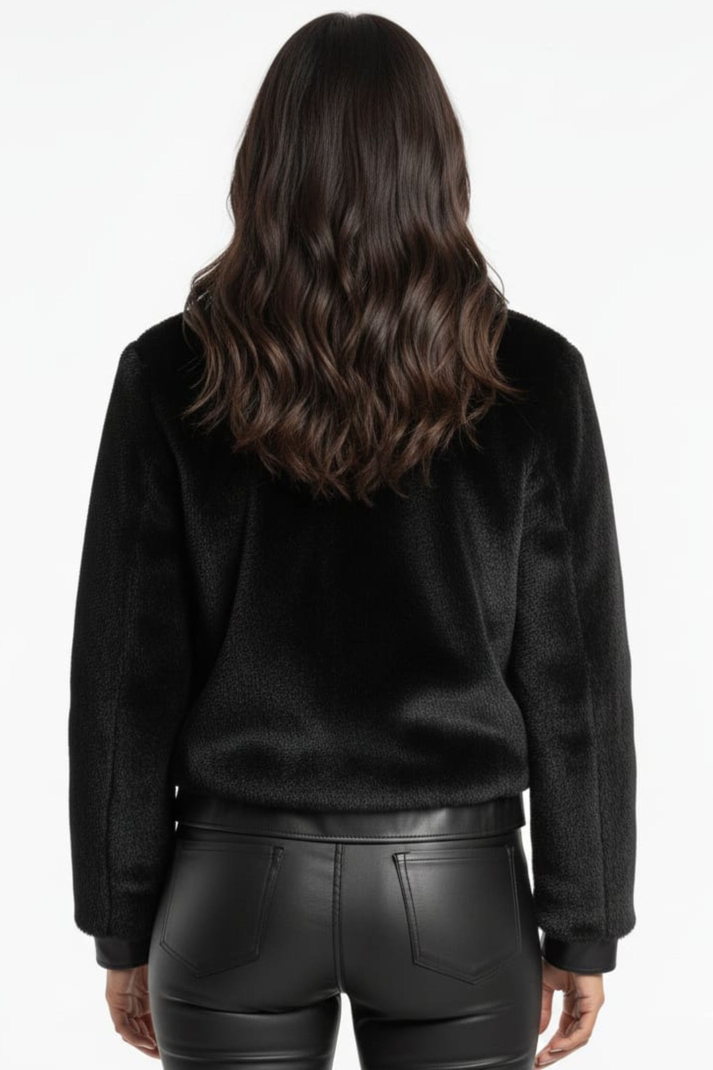 Love Token Faux Fur Moto Jacket