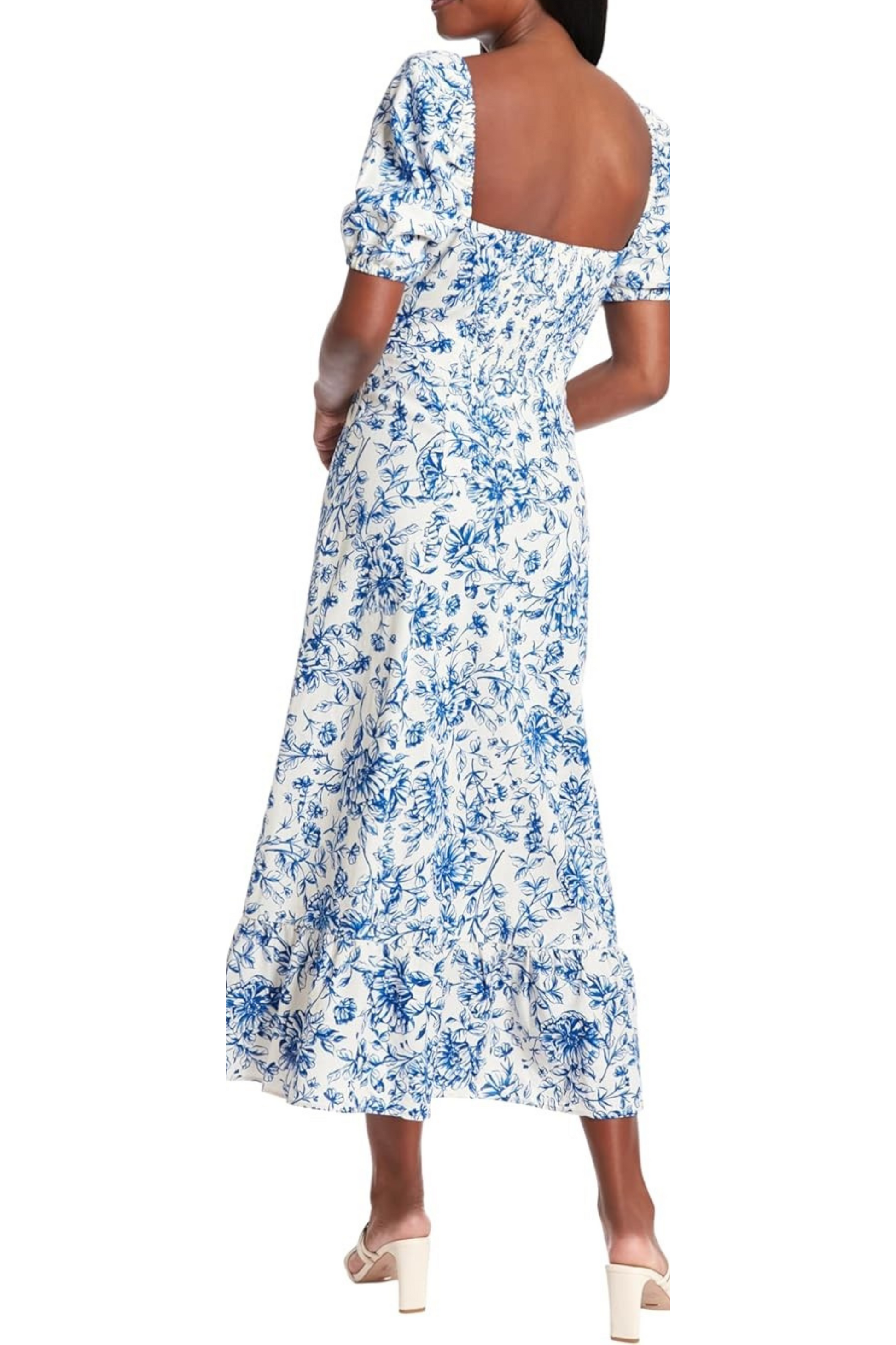 Summer And Striped Blue White Midi Dress With Slit London Times Floral Short Puff Sleeve Midi Summer And Striped Blue White Midi Dress With Slit London Times Floral Short Puff Sleeve Midi