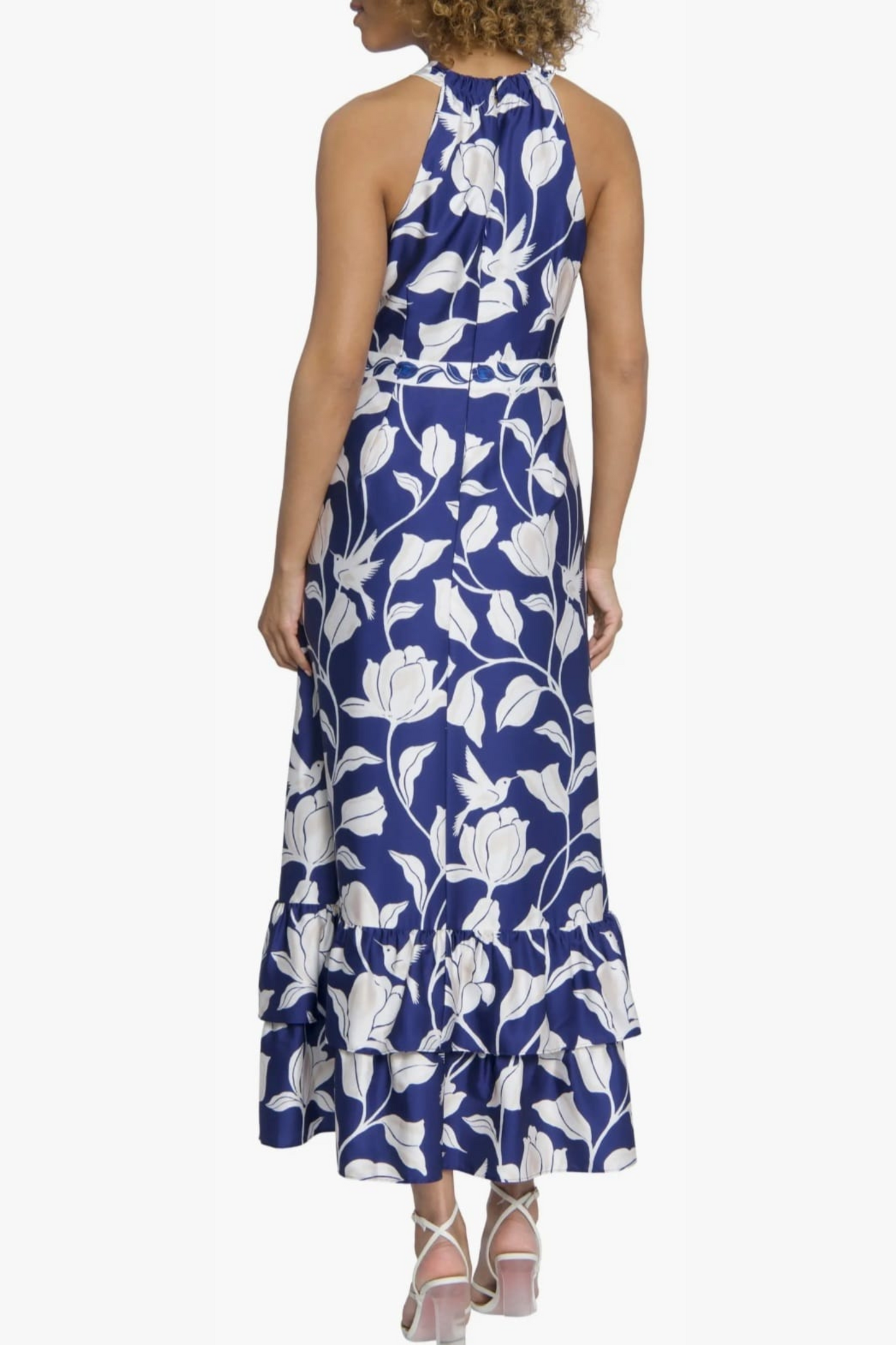 Maggy London Halter Floral Print Maxi Dress