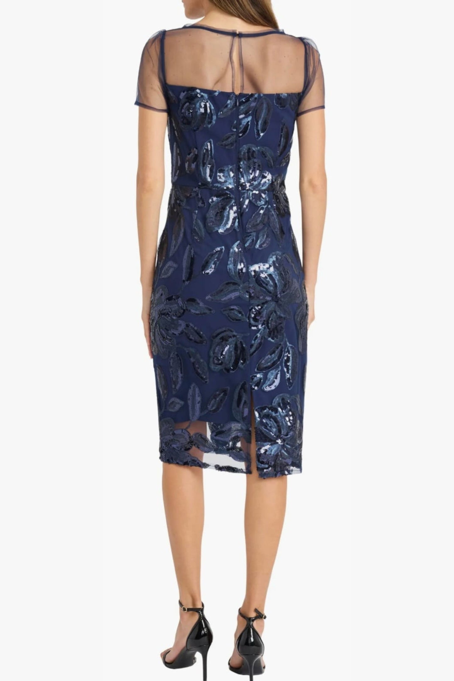 Maggy London Sequin Illusion Short Party Dress