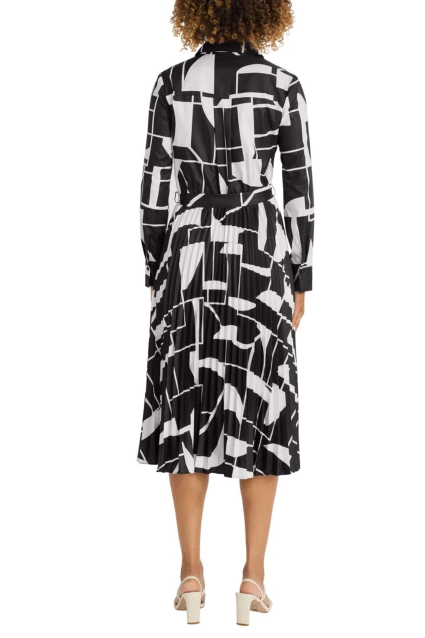 Maggy London Abstract Print A-Line Midi Dress