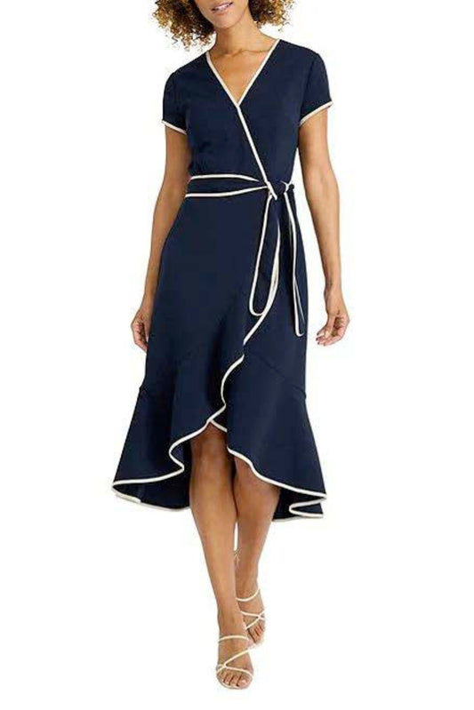 Maggy London Faux Wrap A-Line Day Dress