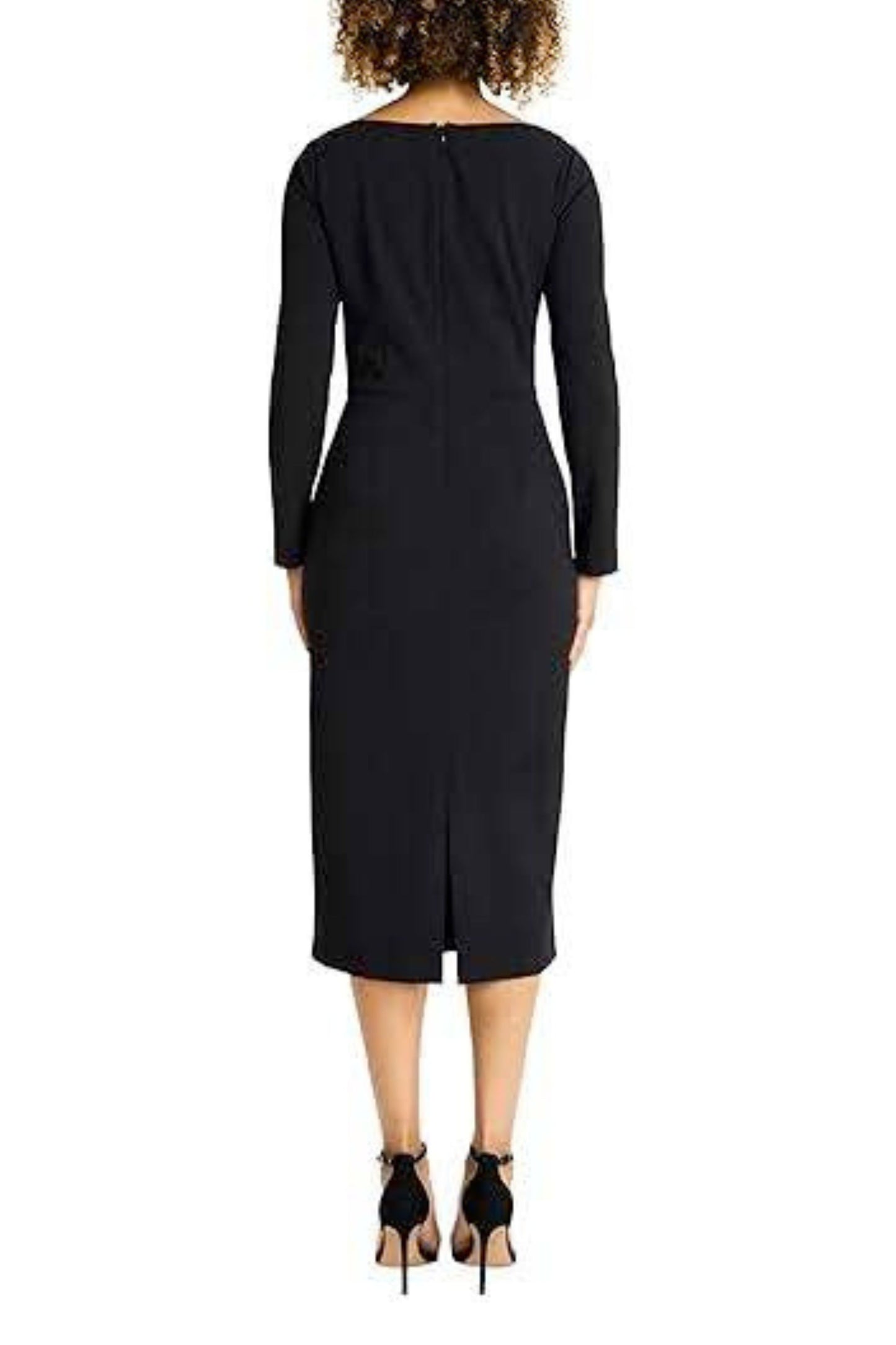 Maggy London Black Long Sleeve Evening Dress