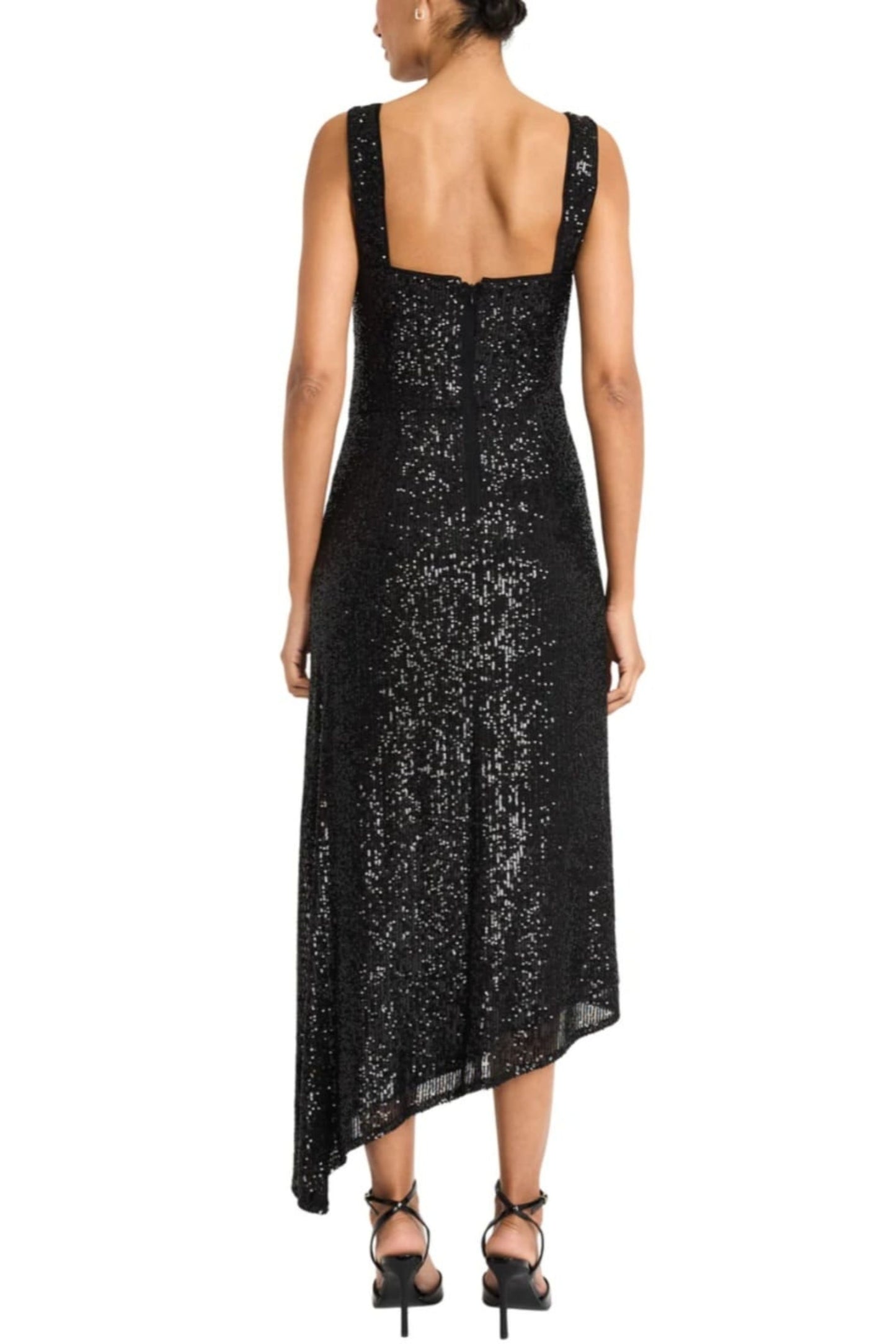 Maggy London Cowl Neck Full Sequin Party Dress