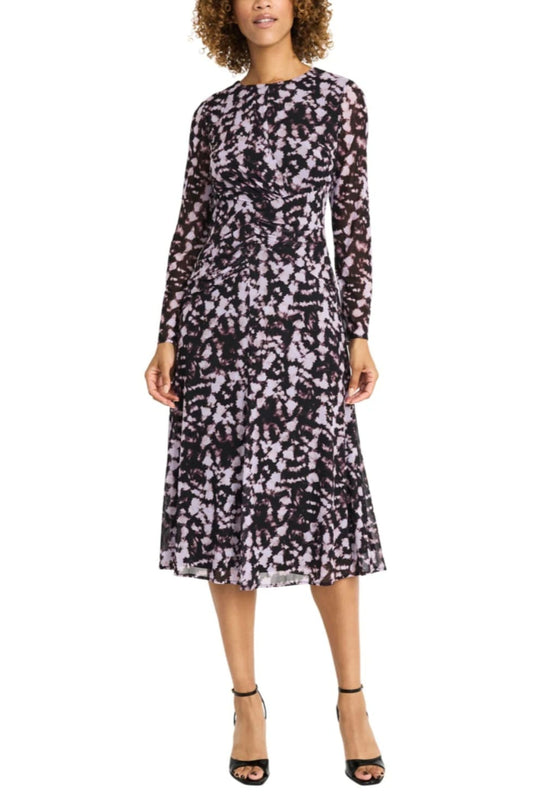 Maggy London Multi Color A-Line Midi Dress