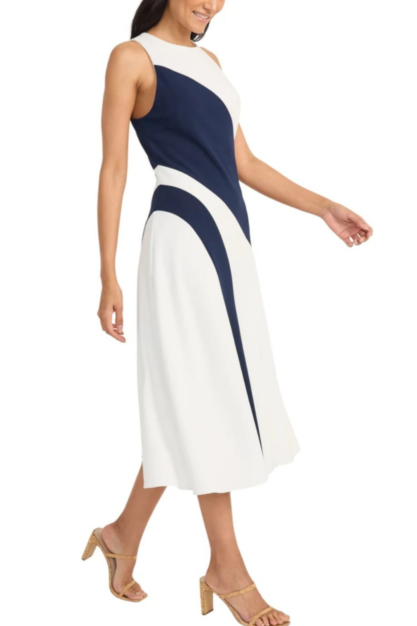 Maggy London Sleeveless A-Line Midi Dress