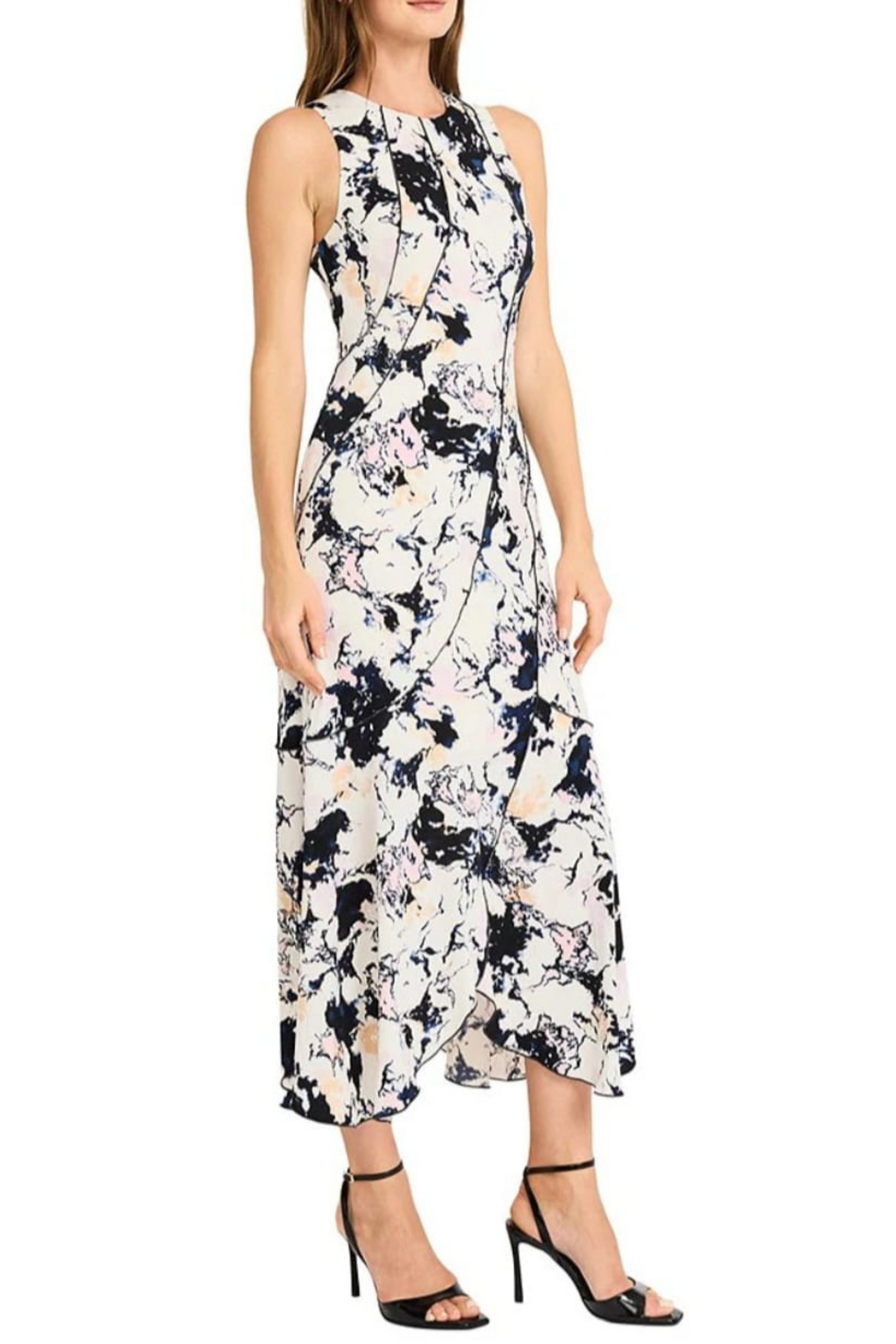 Maggy London Multi Color Jersey Maxi Dress