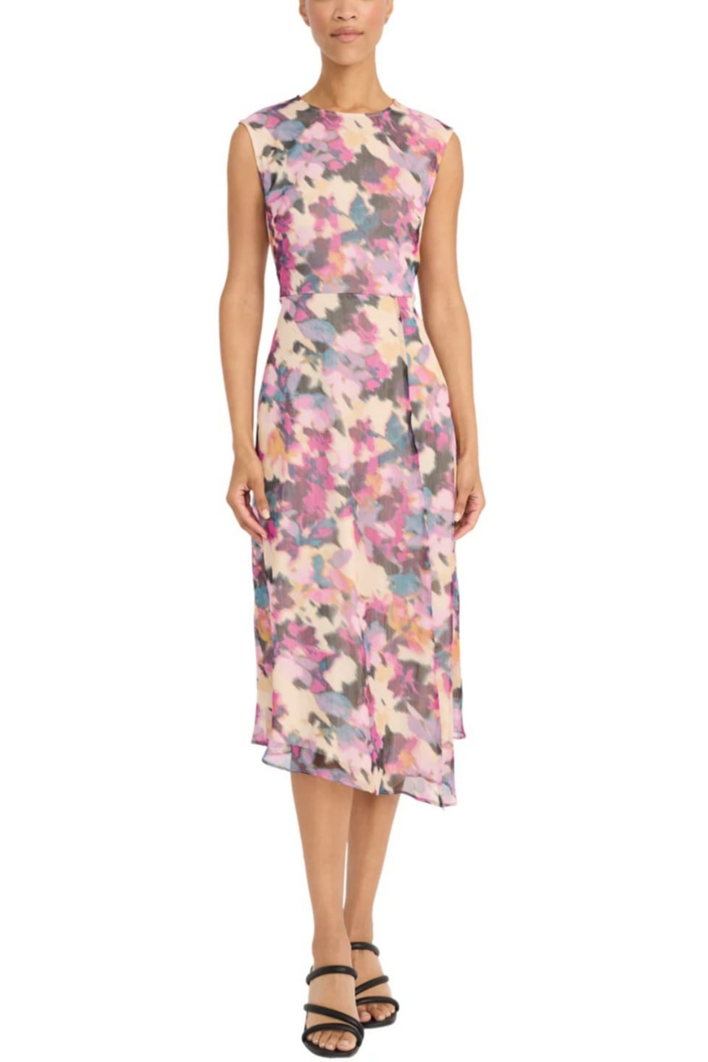 Maggy London Multi Color Sheath Midi Dress
