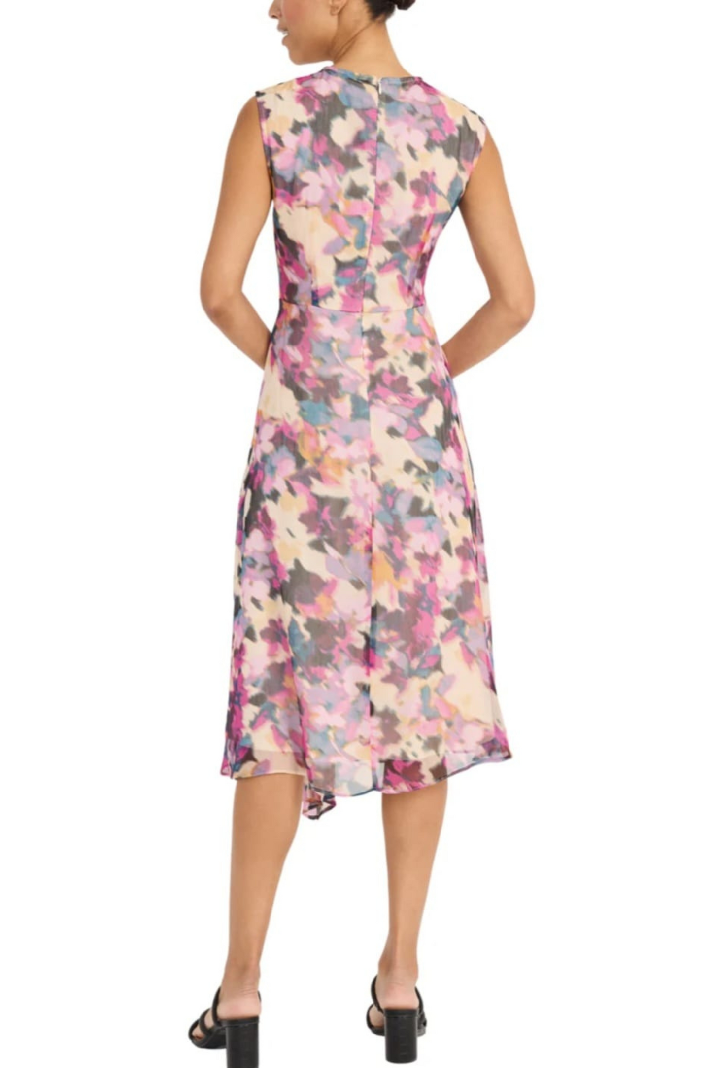 Maggy London Multi Color Sheath Midi Dress