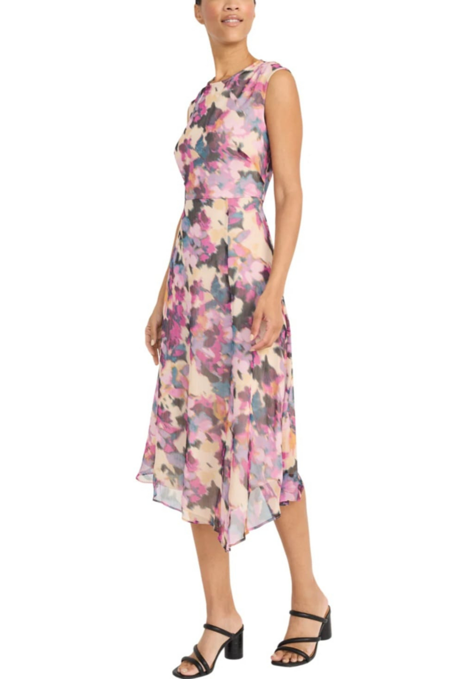 Maggy London Multi Color Sheath Midi Dress