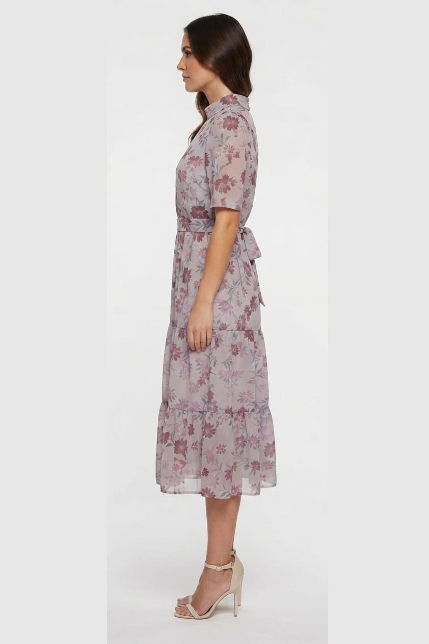 Maggy London Chiffon Floral Maxi Dress