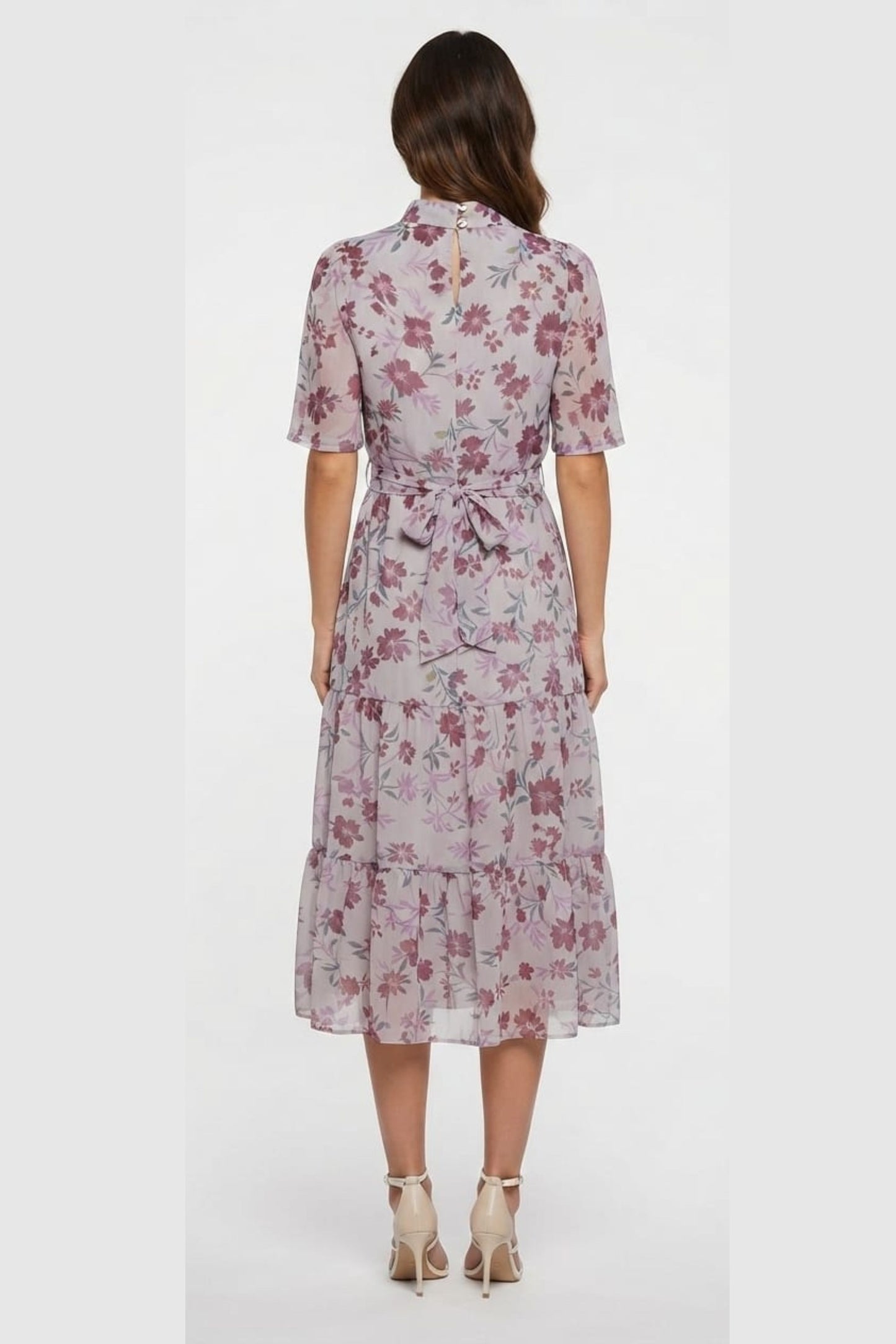 Maggy London Chiffon Floral Maxi Dress